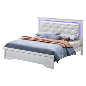 Lorana Silver Champagne Queen Panel Beds