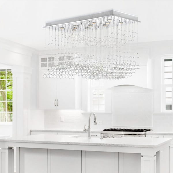 Twinkle 11 Light Flush Mount With Chrome Finish