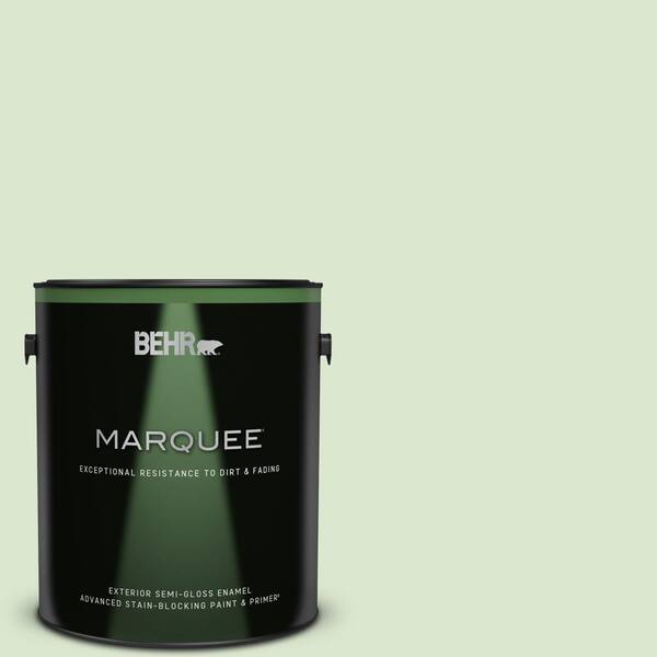 BEHR MARQUEE 1 gal. #T12-18 Minty Frosting Semi-Gloss Enamel Exterior Paint & Primer