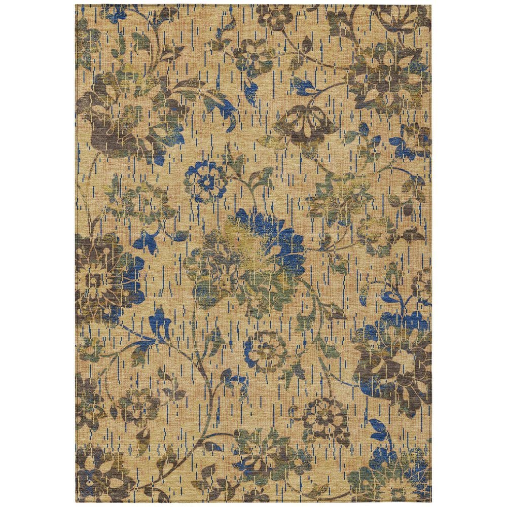 Chantille Machine Washable Indoor/Outdoor Abstract ACN2616 Gold 9 ft. x 12 ft. Area Rug price history on PriceWatchPro