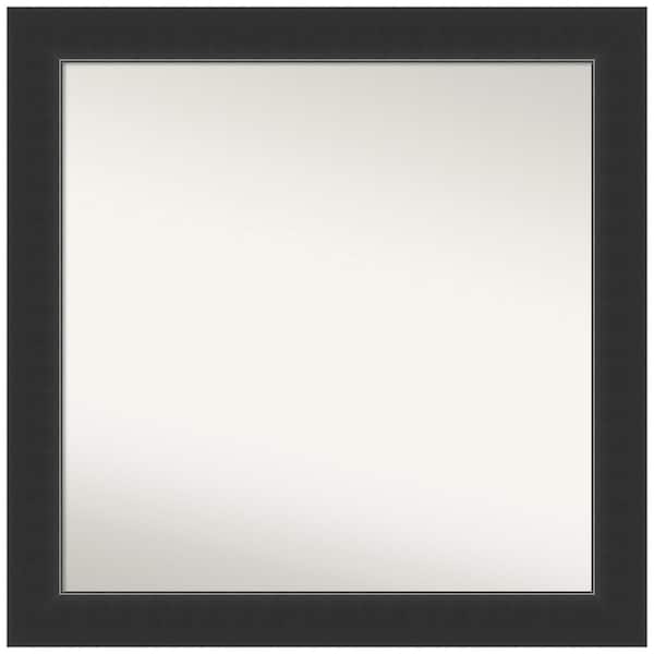 Amanti Art Corvino Black 31 in. W x 31 in. H Square Non-Beveled Wood Framed Wall Mirror in Black