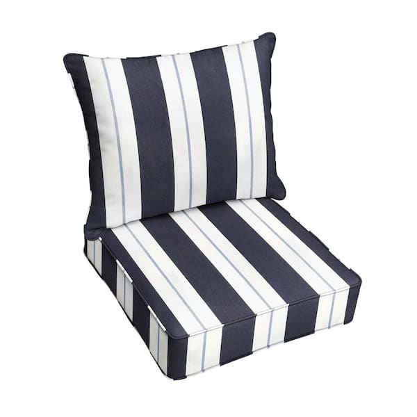 SORRA HOME 23 x 23.5 x 22 Deep Seating Indoor/Outdoor Pillow and Cushion Chair Set in Sunbrella Relate Harbor