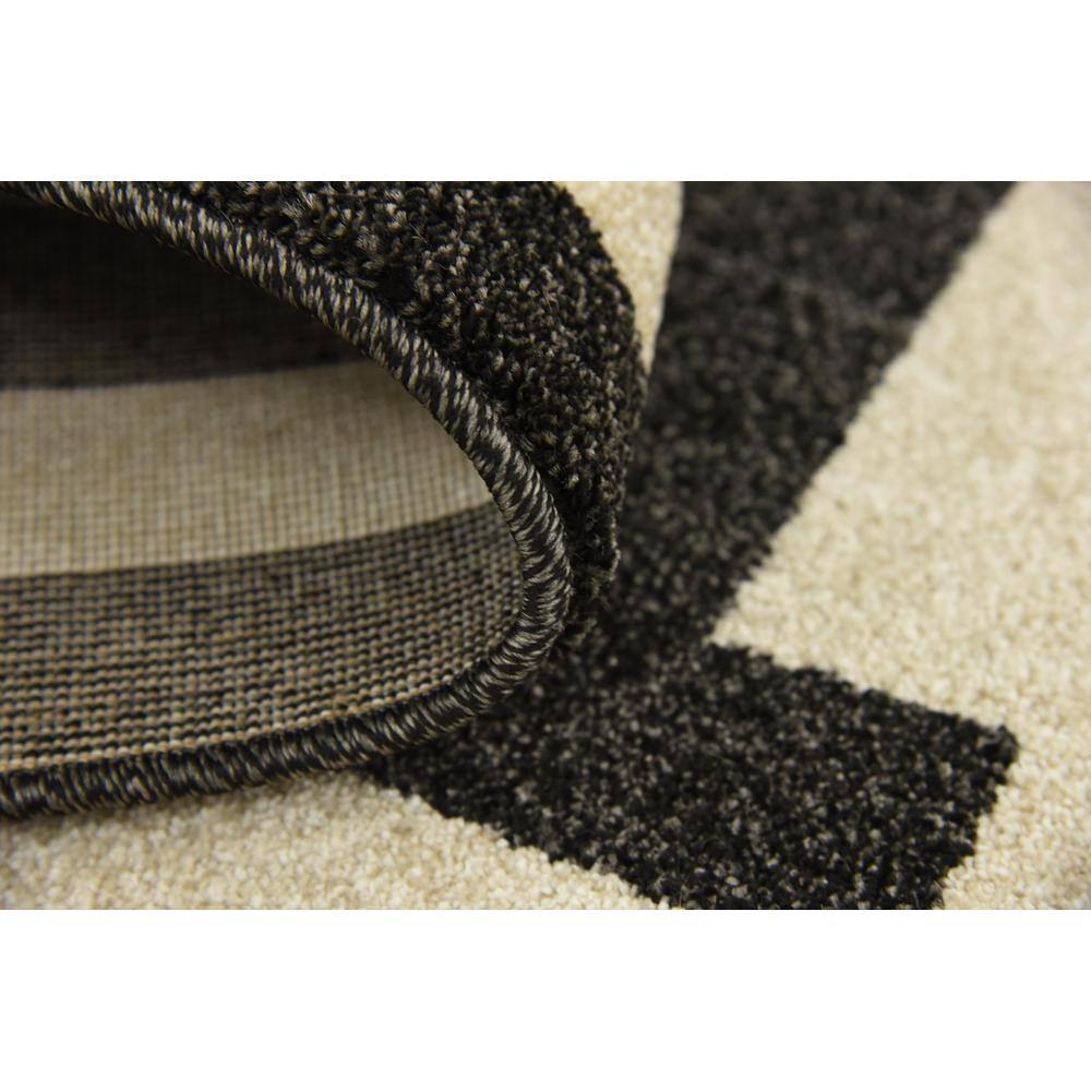 Elegant Athens Black Synthetic 5'3" x 8' Rectangular Rug