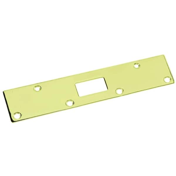 First Watch Security 1-5/8 in. x 11 in. Polished Brass Deadbolt Security Strike