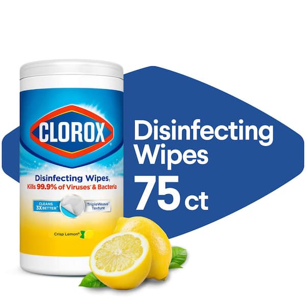 75-Count Crisp Lemon Scent Bleach Free Disinfecting Cleaning Wipes