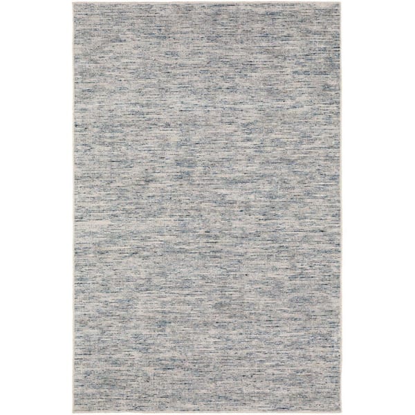 5 X 8 Blue Solid Color Runner Rug