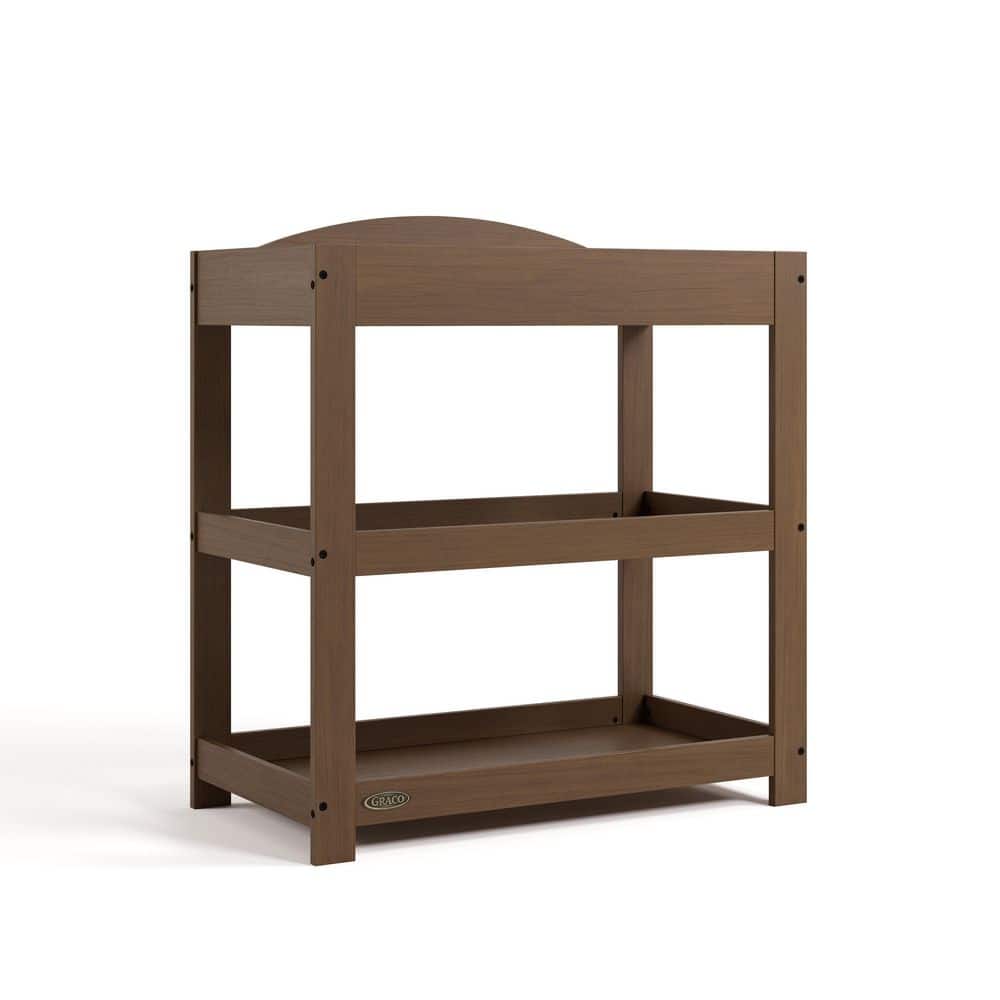 Customizable Hazelnut Changing Table with Water-Resistant Changing Pad