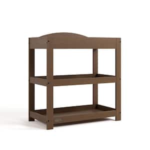Customizable Hazelnut Changing Table with Water-Resistant Changing Pad
