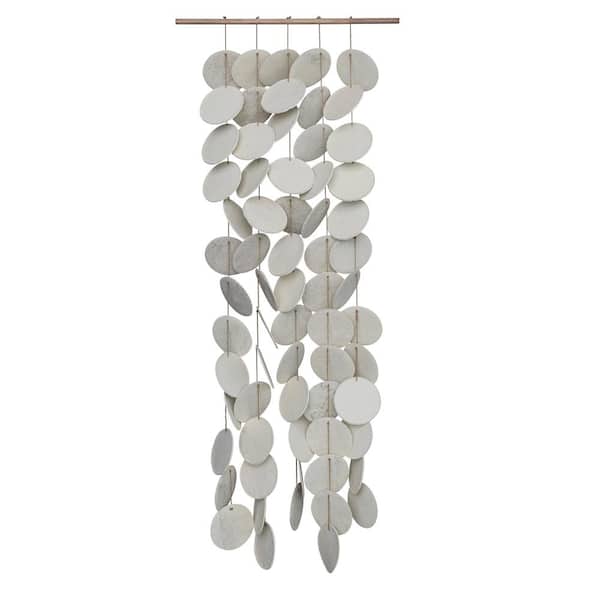 Storied Home 23 in. x 56 in. Cream Handmade Paper Mache Wall Hanging Decor