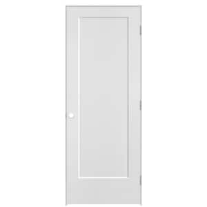 30 in. x 80 in. 1-Panel Lincoln Park Left-Hand Solid Core Primed Molded Composite Single Prehung Interior Door