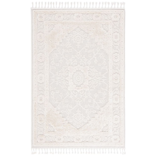 Chloe 5 ft. x 8 ft. Ivory Tonal Oriental Area Rug