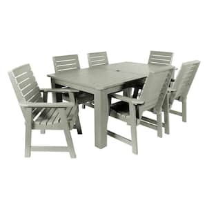 Weatherly 7-Piece Rectangular Plastic Outdoor Dining Set 72 in. x 42 in.