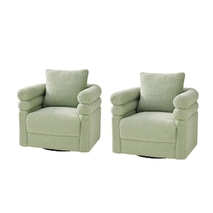 Regina Sage Modern Swivel Chair with 2-Pillow (Set of 2)