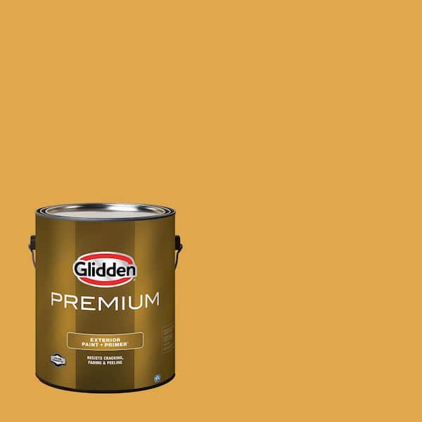 Glidden Premium 1 gal. PPG1209-6 Brass Mesh Satin Exterior Latex Paint