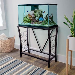 Aquarium Fundamentals Black 27.8 in. Accent Cabinet with 1 Shelf in Powder Coated Steel for 29 gal. Aquariums