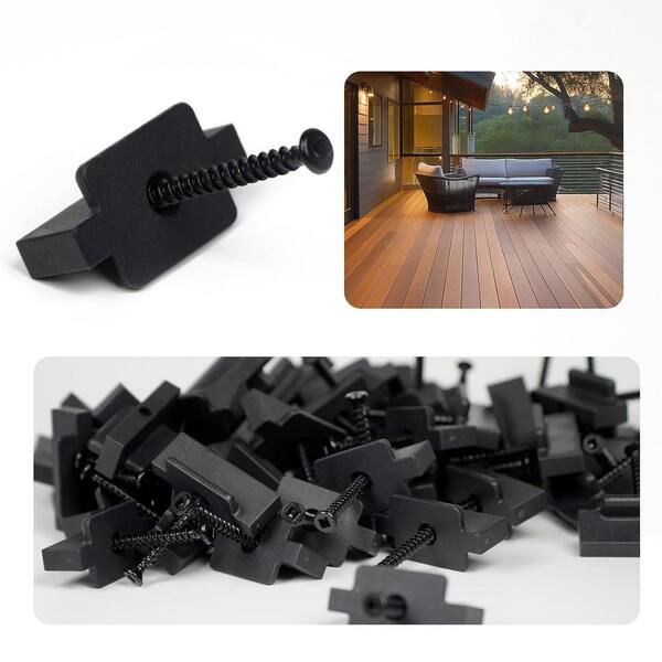 250 Pack Composite Decking Clips – Hidden Fixings T-Clips – Covers 15m² – Bradplas