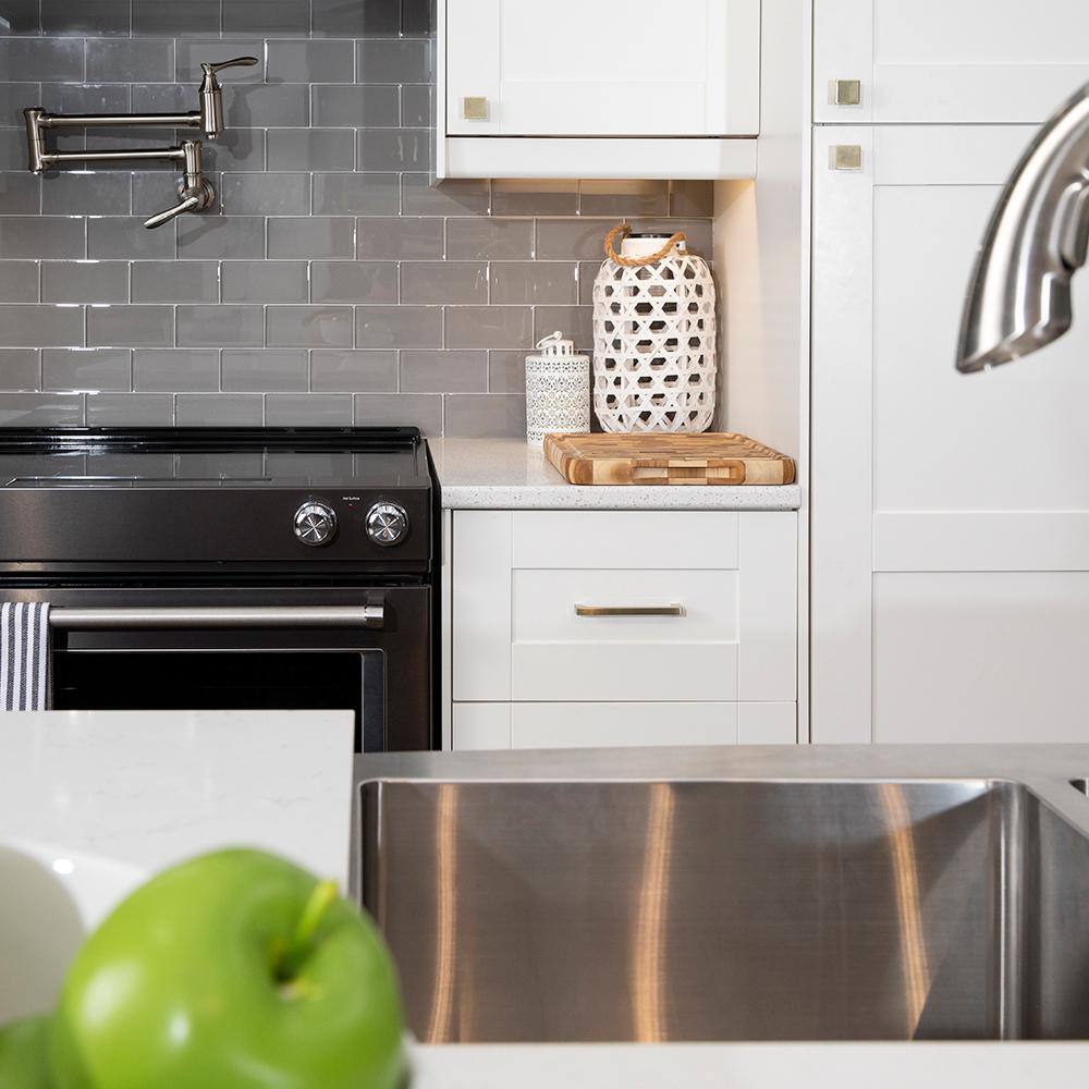 Elusive Golden Nickel Square Cabinet Knob with Mounting Hardware