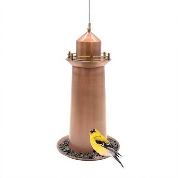 Good Directions BF306VB Copper Lighthouse Bird Feeder – Featuring Brass Accents