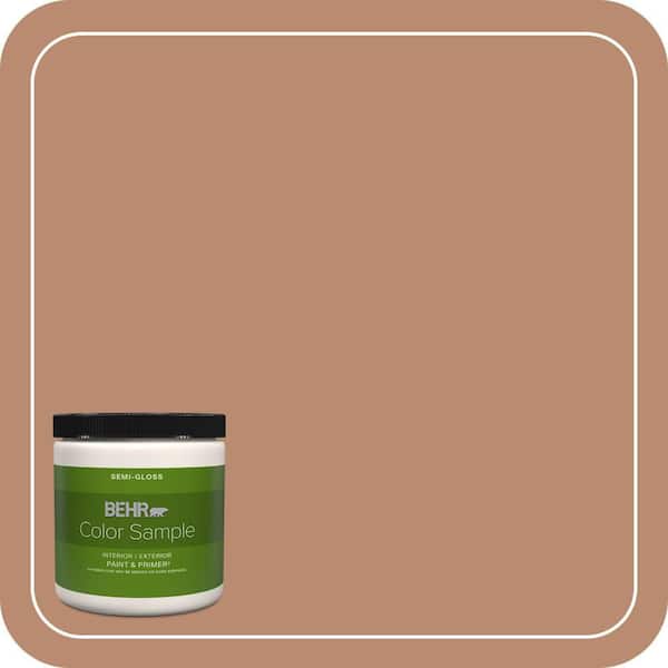 BEHR PREMIUM PLUS 8 oz. #QE-12 Dune Drift Semi-Gloss Interior/Exterior Paint & Primer Color Sample