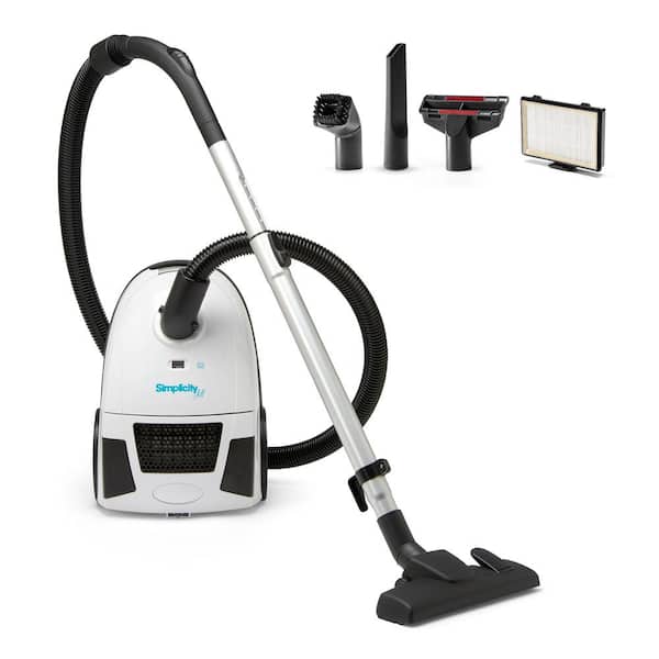 Simplicity Bagged 10 Amp Canister Vacuum Cleaner with HEPA Media Bag and Filter