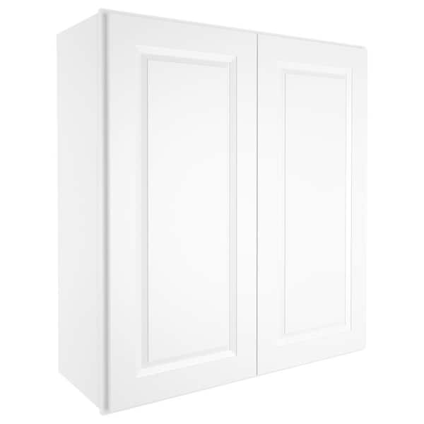 HOMEIBRO 33-in W X 12-in D X 36-in H in Traditional White Plywood Ready to Assemble Wall Kitchen Cabinet