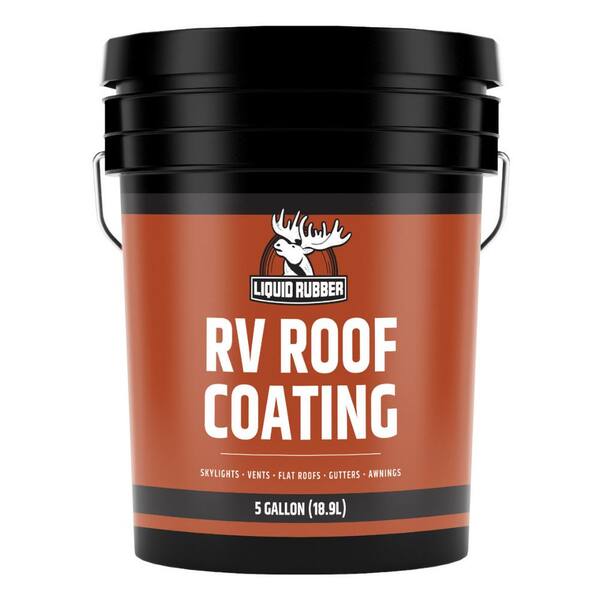 Liquid Rubber RV Roof Coating, Brilliant White, 5 Gal. 24101US The