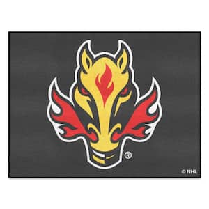 Calgary Flames All-Star Black 34 in. x 42.5 in. Area Rug
