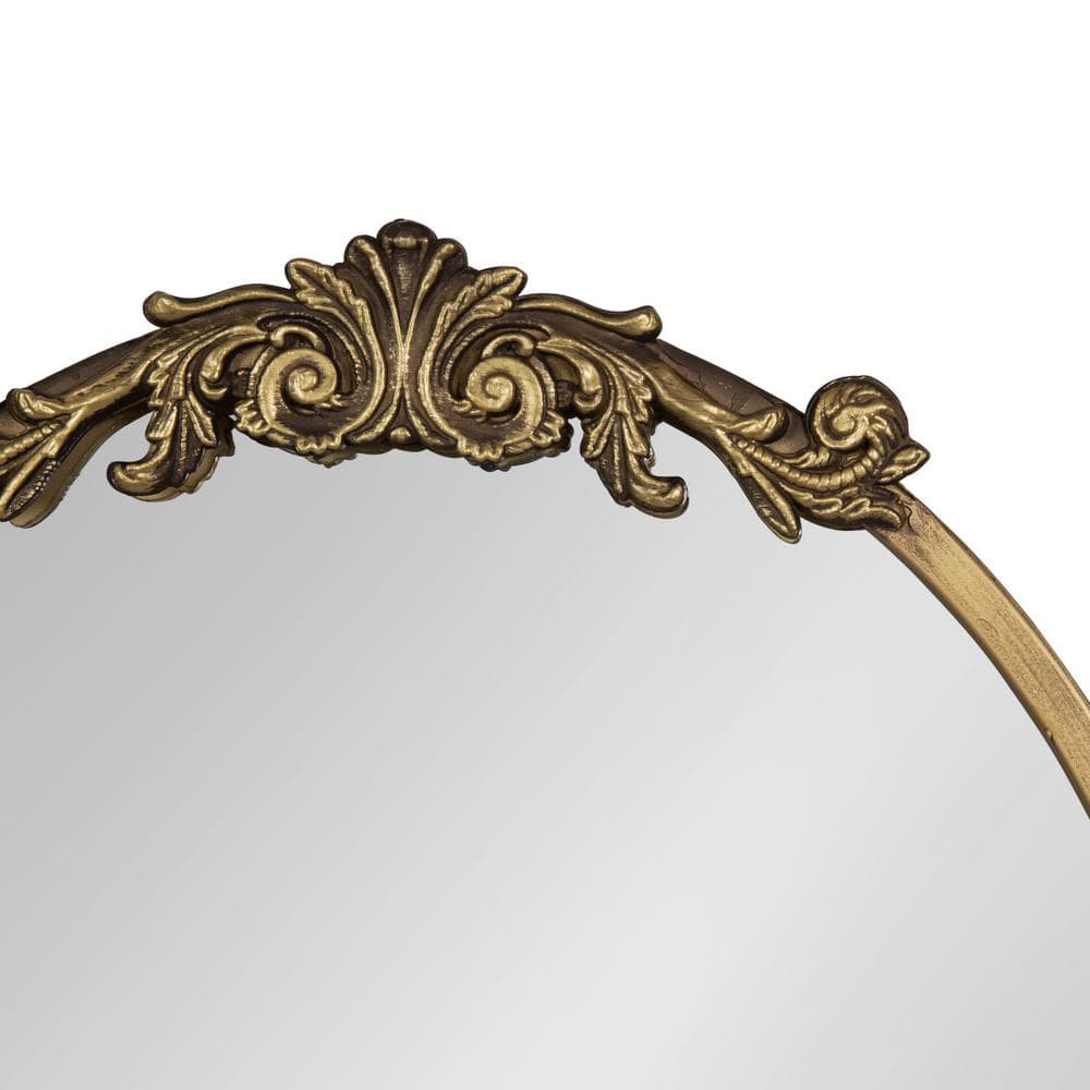 Arendahl Baroque-Inspired Gold Oval Wall Mirror, 27.5"
