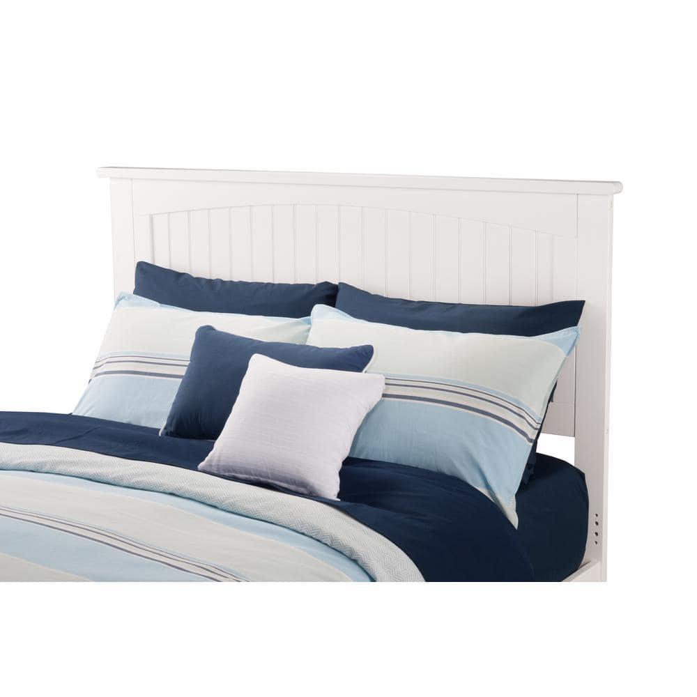 Nantucket Classic Cottage Full/Double Wood Frame Bed with Drawer, White