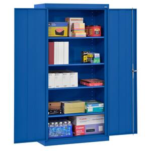 Classic Series Steel Freestanding Garage Cabinet in Blue (36 in. W x 72 in. H x 18 in. D)