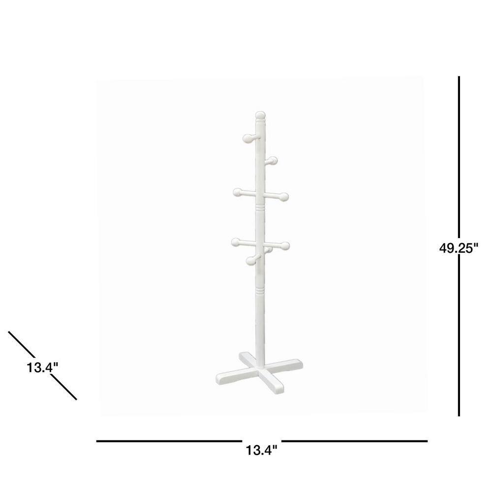 8-Hook Kid's Coat Rack in White - thumbnail 10