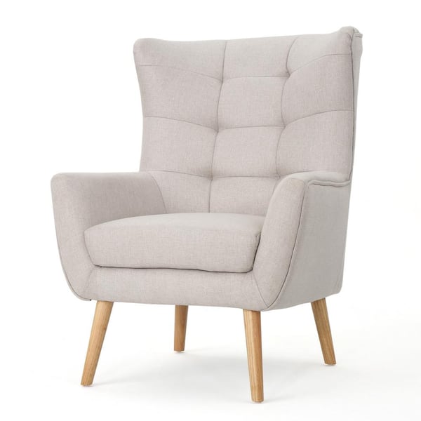 Noble House Tamsin Wheat Fabric Club Chair