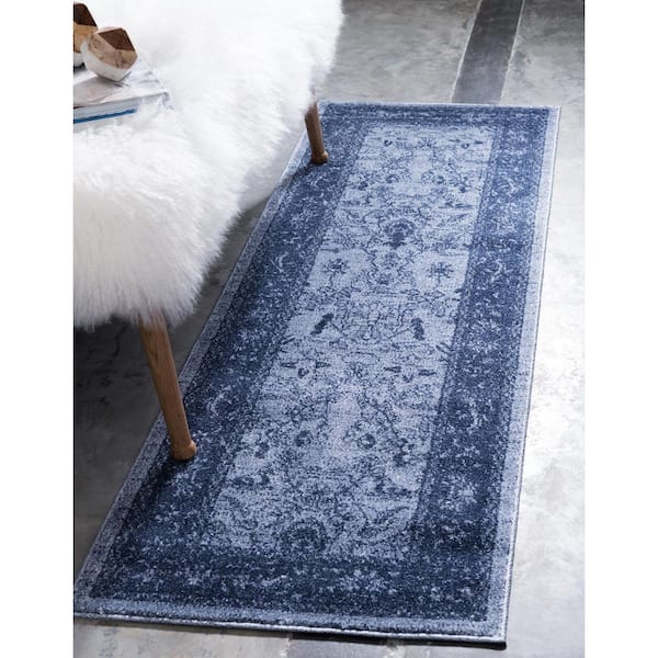 La Jolla Floral Blue 2' 7 x 10' 0 Runner Rug