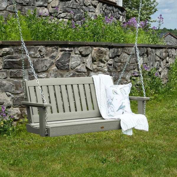 Highwood Lehigh 4 ft. 2-Person Eucalyptus Recycled Plastic Porch Swing