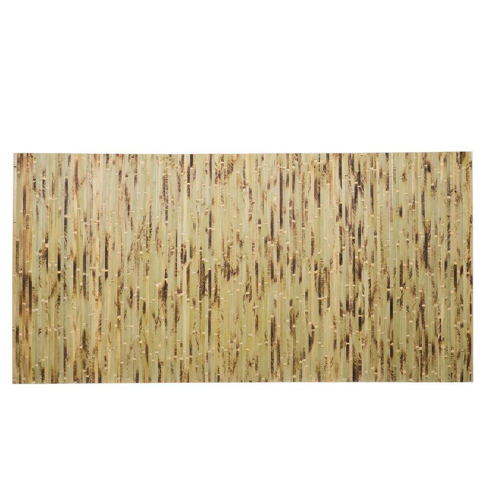 Tortoise Bamboo Textured Wainscoting Wall Panel, 48" x 96"