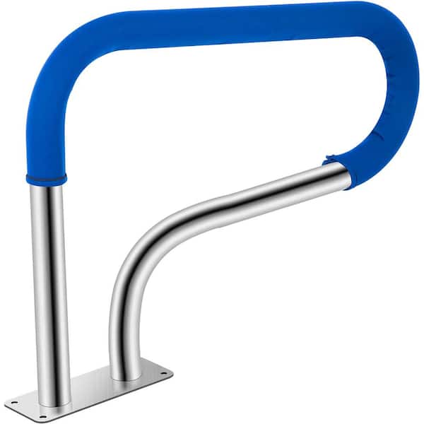 SKYSHALO Pool Handrail 32 in. x 22.5 in. Swimming Pool Rail 304 Stainless Steel Pool Handrail 375 lbs. for Above Ground Pool