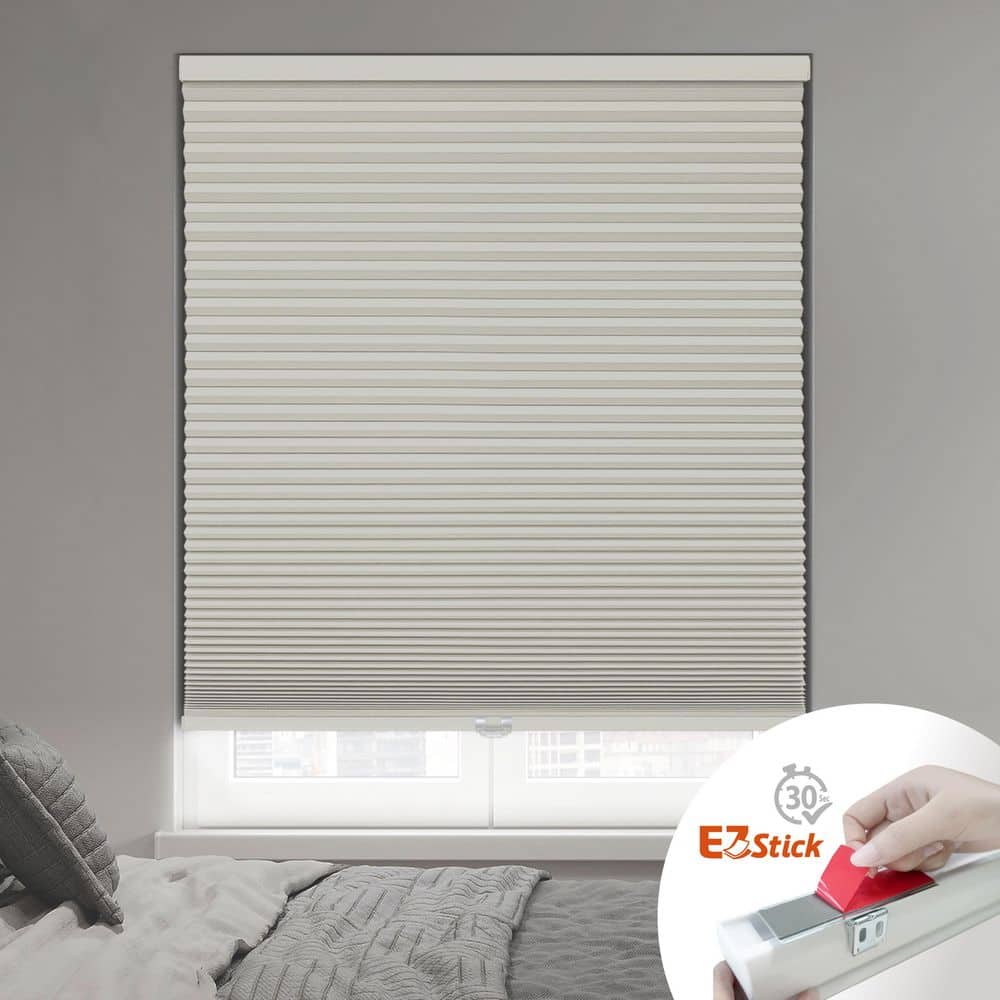 Ivory Cordless Blackout EZ Stick No Tools No Drill Eco Polyester Cellular Shades-20.5 in. W x 54 in. L price history on PriceWatchPro