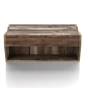 Anthem 41 in. Reclaimed Barnwood Rectangle Particle Board Coffee Table with Lift Top