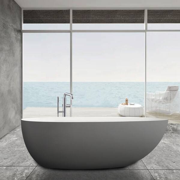 Maincraft 71 in. x 35.4 in. Soaking Bathtub with Center Drain in