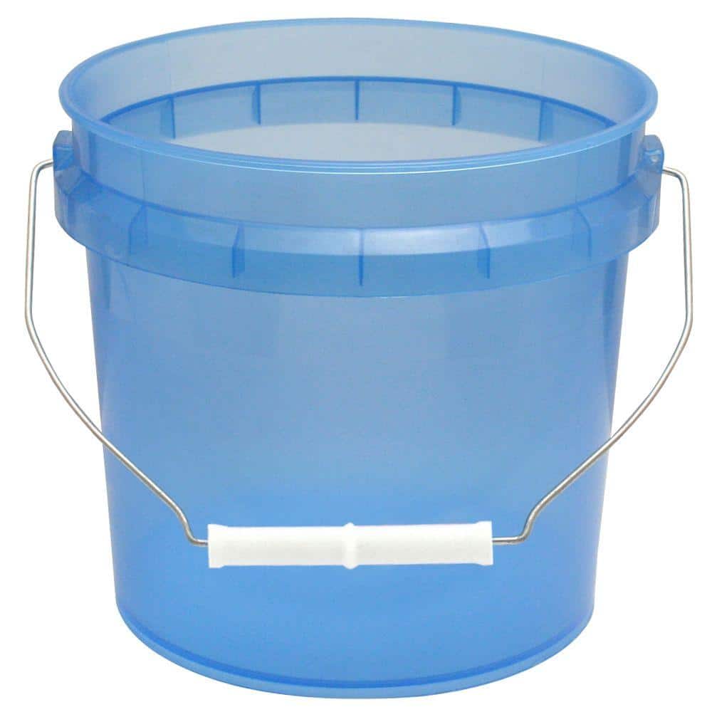 12pcs Transparent Empty Paint Cans Cylinder Paint Bucket Containers with Lids Handle for Candy Cookies, Size: 7.8, Blue