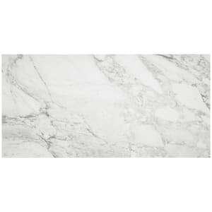 Milton Arabescato Marble 3 in. x 6 in. Porcelain Floor and Wall Tile Sample