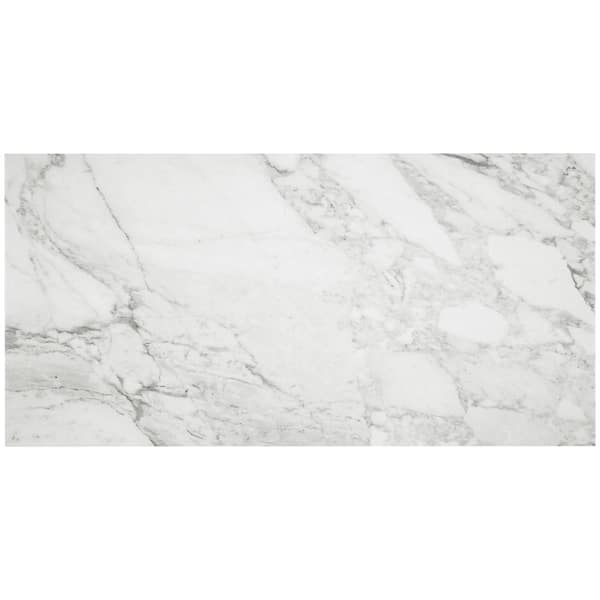 Marazzi Milton Arabescato Marble 3 in. x 6 in. Porcelain Floor and Wall Tile Sample