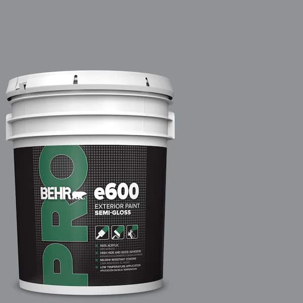 5 gal. #PPU26-05 Flint Gray Semi-Gloss Acrylic Exterior Paint