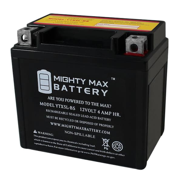 MIGHTY MAX BATTERY YTX5L-BS Replacement Battery Compatible with Factory CTX5L-BS(FA)