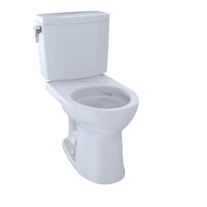 Drake II 12 in. Rough In Two-Piece 1.0 GPF Single Flush Round Toilet in Cotton White, Seat Not Included