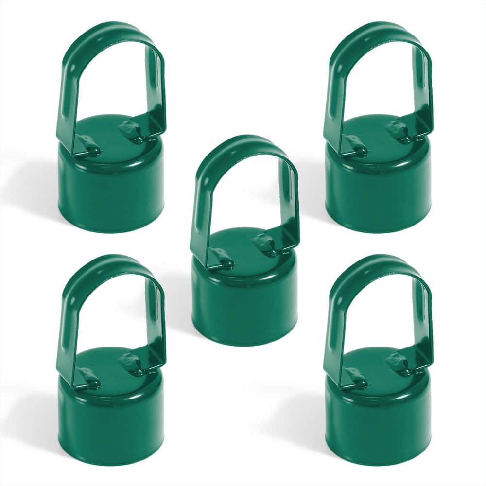 1-7/8 in. Chain Link Fence Green Galvanized Steel Eye Top Rail Cap for Line Post (Pack of 5) price history on PriceWatchPro