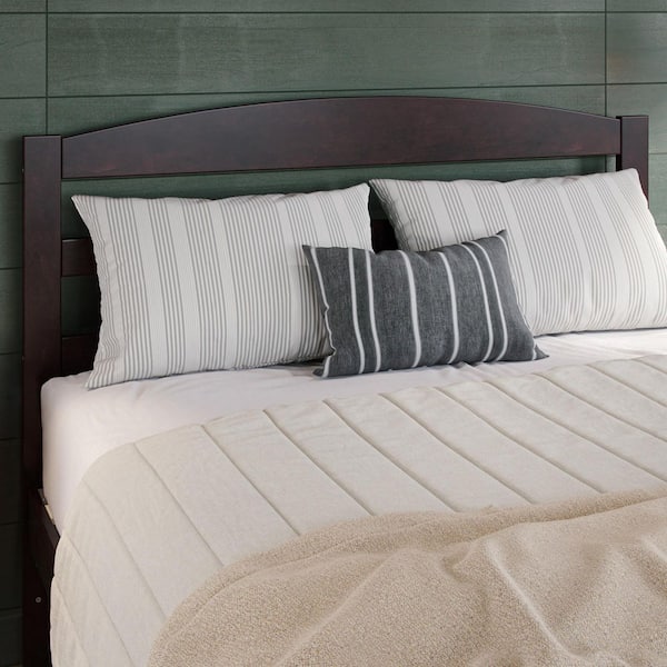 Warren, Arched Horizontal Slat Wood Headboard, Full, Espresso