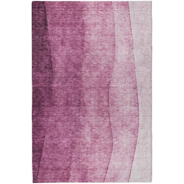Dream Shag Premium Machine Washable Abstract ADS625 Merlot 10 ft. x 14 ft. Area Rug