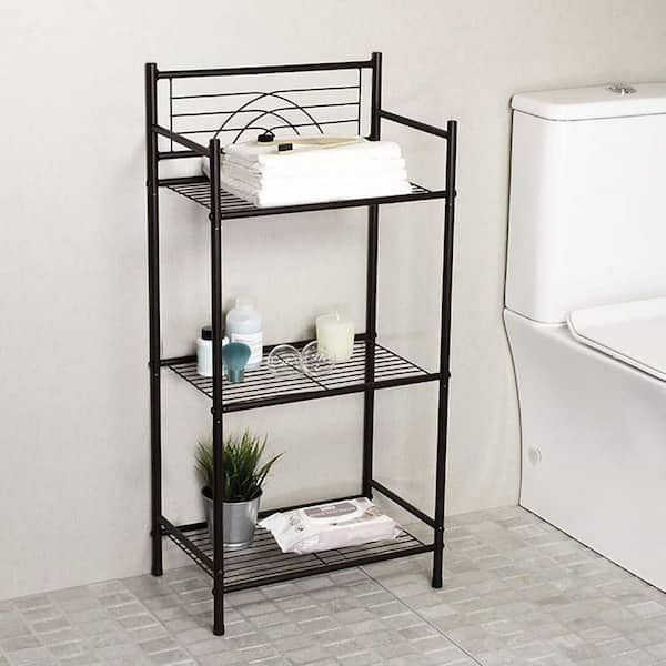 Large Silver Black Rust Resistant Hanging Shelf Rack No Drill Metal Bathroom  Storage Organizer Shower Caddy with 10 Hooks - China Bathroom Cleaning and  Bathroom price