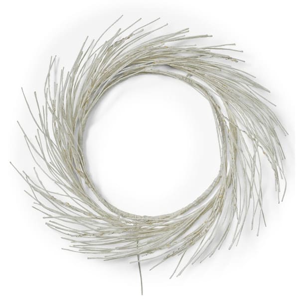 Tatahance White Paper Wreath Flower Wall Decal with LED Lights 24 in. x 24 in.